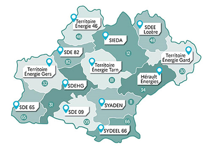 LesGenerateurs Occitanie : carte des SDE
