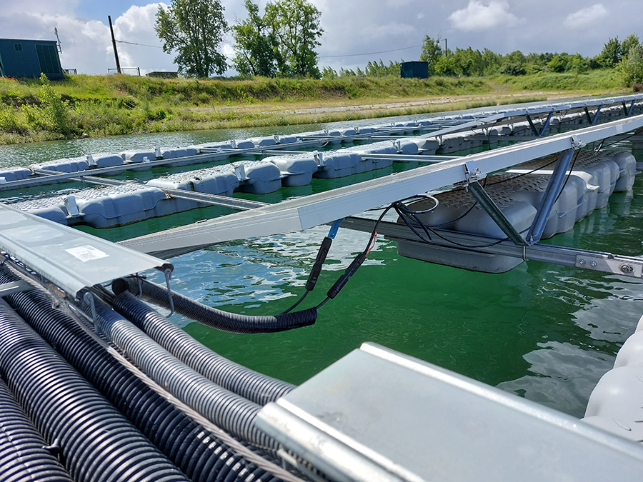 installation photovoltaïque flottante à Peyssies (Huate-Garonne)