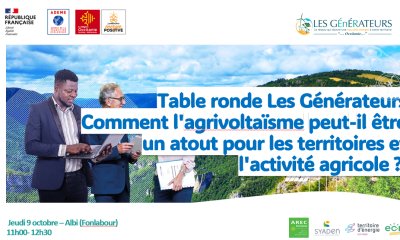 09 octobre 2025 : l'enregistrement de la table ronde "Agriculture et énergie : Comment l'agrivoltaïsme peut-il être un atout pour les territoires et l'activité agricole ?" qui s'est déroulée à l'occasion de la Journée inter réseaux : 3e Locales TOTEn & Les GEnERATEURS Occitanie « Territoires résilients et agriculture » est disponible.