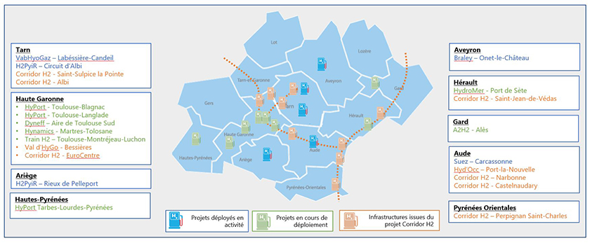 h2 : cartes des projets Ocitanie