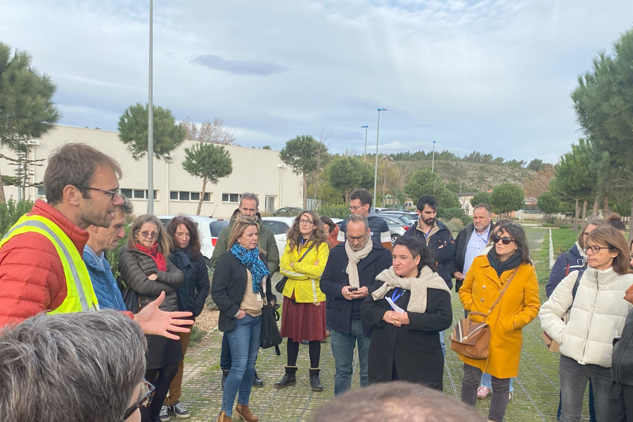 Les zones de stationnement de l'Espace-Baudis une opération de désimperméabilisation