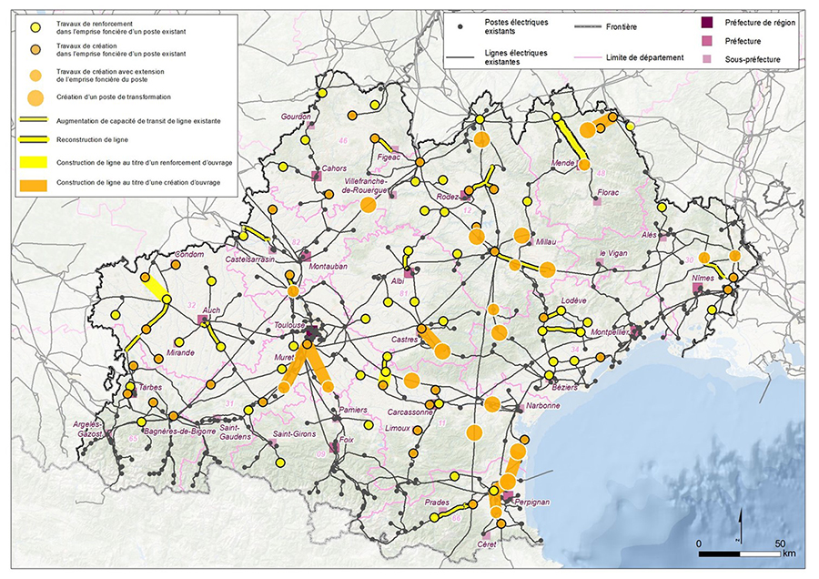 S3REnR : carte des investissements