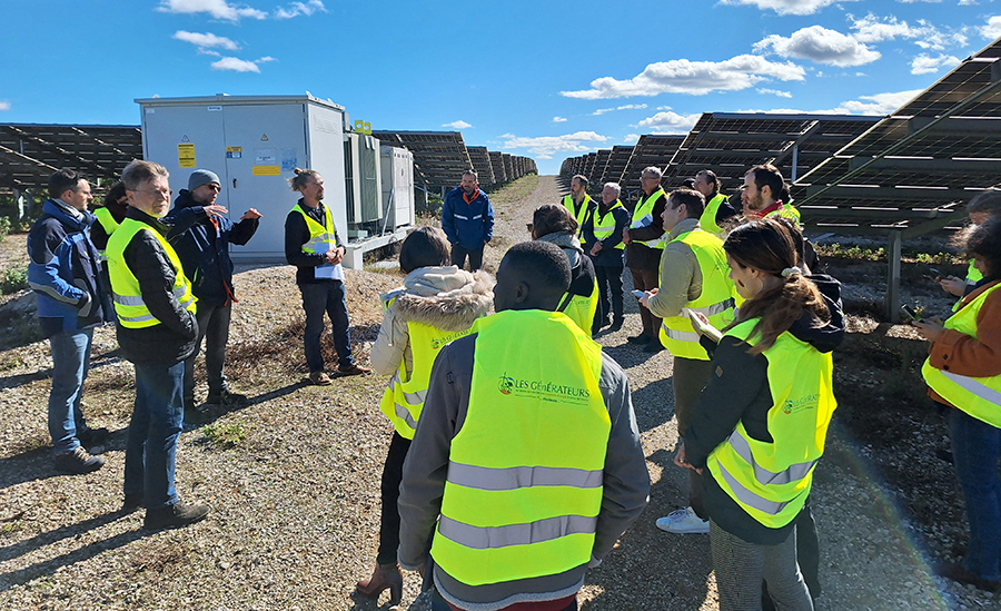 Visite de la centrale photovoltaïque de Saint-Pargoire