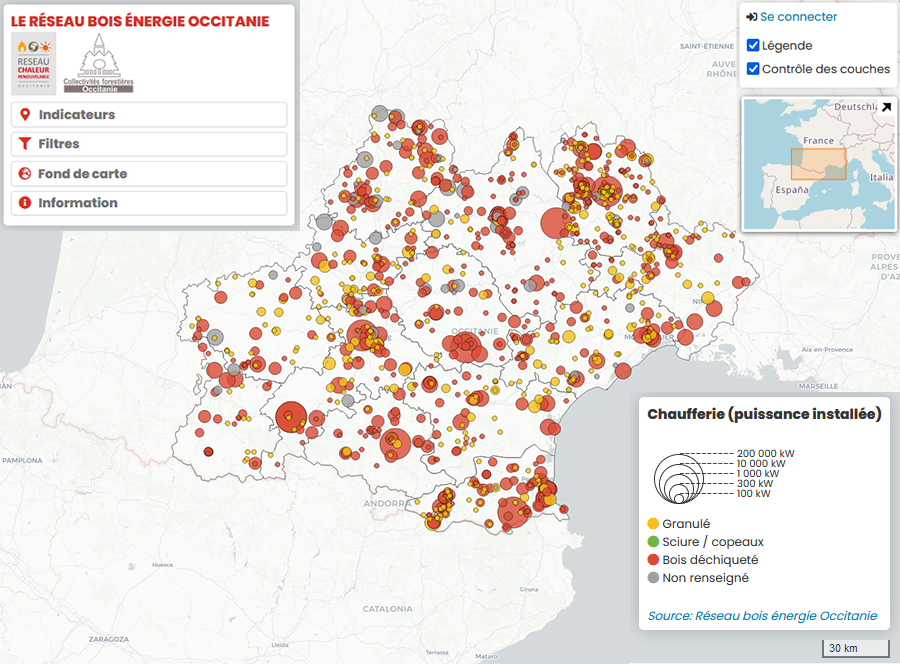 Cartographie des données bois - énergie
