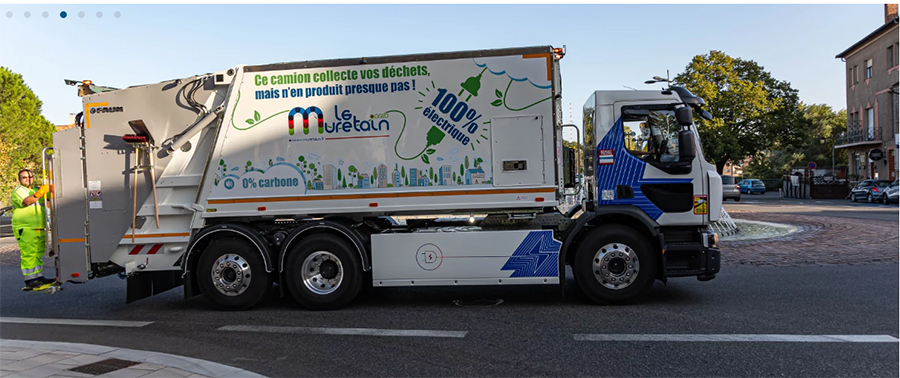 Camion benne électrique de la CA du Muretain